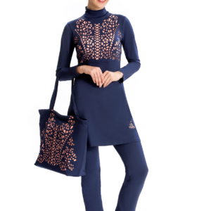 ملابس سباحة نسائية زرقاء تصميم رائع و جذاب – صناعة تركية