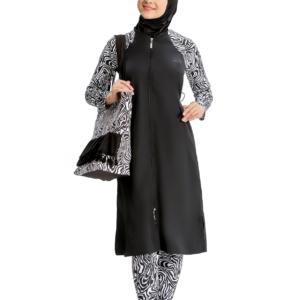 ملابس سباحة نسائية سوداء مزخرفة تصميم رائع و جذاب – صناعة تركية