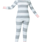 بيجامة نوم نسائية مخططة تصميم جذاب - صناعة تركية