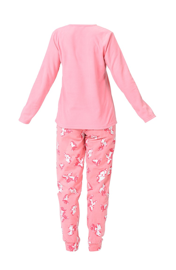 بيجامة نوم نسائية وردية مطبوعة تصميم رائع - صناعة تركية