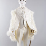 طقم ملابس للأولاد بيج فاتح منقوش .. تصميم عثماني – صناعة تركية