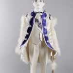 طقم ملابس للأولاد بيج فاتح وكحلي منقوش .. تصميم عثماني – صناعة تركية