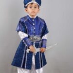 طقم ملابس للأولاد كحلي داكن منقوش .. تصميم عثماني – صناعة تركية