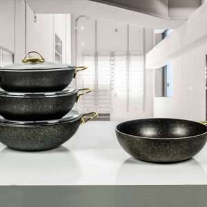 Black cookware set 7 pieces - Turkish industry