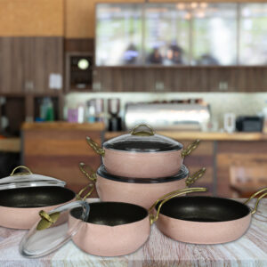 Pink pots set 9 pieces - Turkish industry