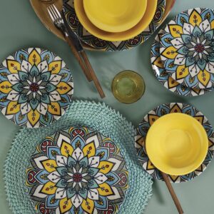 طقم صحون بورسلين مزخرف 24 قطعة - صناعة تركية