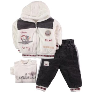 طقم أطفال ولادي 3 قطع من عمر 6-18 شهر