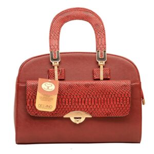 حقيبة يد للنساء من ديساو 870 جلد  لون بوردو  صناعة تركية