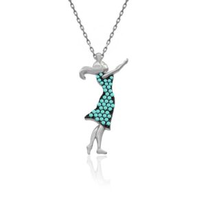 سنسال فضة على شكل فتاة - صناعة تركية