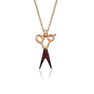 سنسال فضة على شكل مقص - صناعة تركية