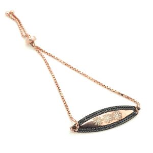 سوار فضة مع ندفات ثلج منقوشة - صناعة تركية