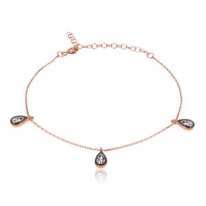 سوار فضة مع قطرة متأرجحة - صناعة تركية