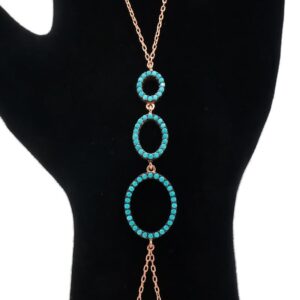 سوار كف فضة مع حلقات - صناعة تركية