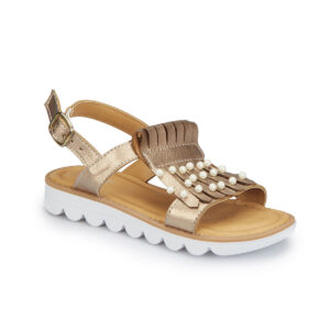 صندل بناتي بيج كعب أبيض تصميم حديث - صناعة تركية