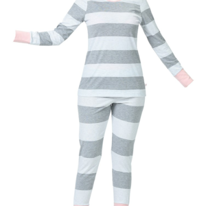 بيجامة نوم نسائية مخططة تصميم جذاب - صناعة تركية