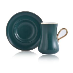 طقم فناجين قهوة أخضر تصميم حديث ورائع – صناعة تركية