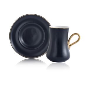 طقم فناجين قهوة أسود تصميم حديث ورائع – صناعة تركية