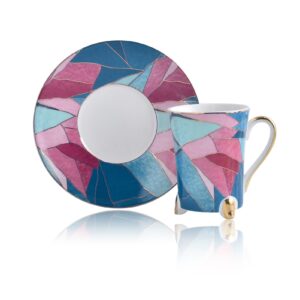 طقم فناجين قهوة ملون تصميم رائع وجذاب – صناعة تركية