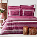 طقم مفارش غطاء السرير أحمر مزوج تصميم حديث وراقي – صناعة تركية