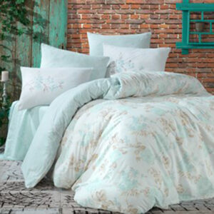  Bedding set, light green double, with a modern and sophisticated design – Turkish Product