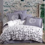 Bed cover set, gray double bedspread, modern and elegant design - Turkish product
