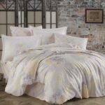 طقم مفارش غطاء السرير مزوج تصميم حديث وراقي – صناعة تركية