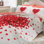 طقم مفارش غطاء السرير مزوج تصميم حديث وراقي – صناعة تركية