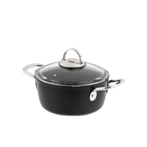 طنجرة تيتانيوم أسود مقاس 20 سم بتصميم حديث ورائع / صناعة تركية – بيع بالجملة