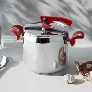 طنجرة ضغط فضية 6 لتر بتصميم حديث ورائع / صناعة تركية – بيع بالجملة