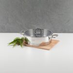 طنجرة فضية من الفولاذ مقاس 26 سم بتصميم حديث ورائع / صناعة تركية – بيع بالجملة