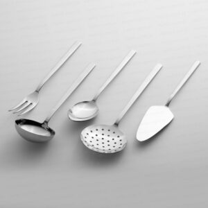 مجموعة أدوات تقديم الطعام تصميم راقي وحديث بجودة عالية / مارين ساتان 5 قطع – صناعة تركية – بيع بالجملة