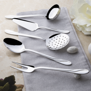 مجموعة أدوات تقديم الطعام تصميم راقي وحديث بجودة عالية / ياقوت سادة 5 قطع – صناعة تركية – بيع بالجملة