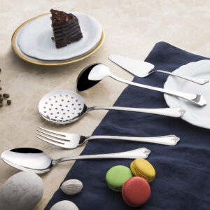 مجموعة أدوات تقديم الطعام تصميم راقي وحديث بجودة عالية / فوليا ساتان 5 قطع – صناعة تركية – بيع بالجملة