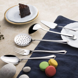 مجموعة أدوات تقديم الطعام تصميم راقي وحديث بجودة عالية / فوليا سادة 5 قطع – صناعة تركية – بيع بالجملة