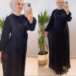 فستان نسائي مكسر بتصميم عصري ورائع / صناعة تركية - بيع بالجملة